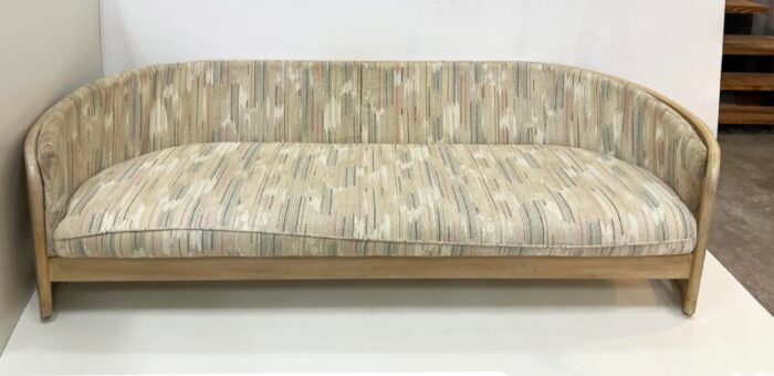 1980s postmodern spindle back solid oak sofa howard furniture pair available 7341