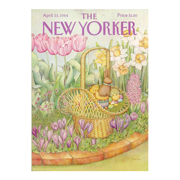 1984 vintage new yorker cover april 23 jenni oliver original new yorker magazine cover easter 9228