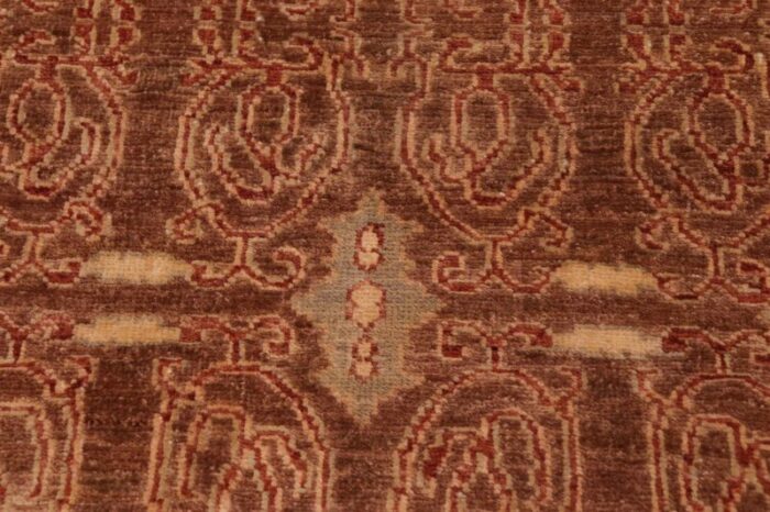 1990s oriental ziegler brown rust hand knotted wool rug 811 x 119 0403