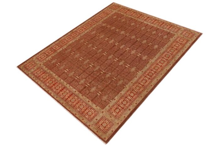 1990s oriental ziegler brown rust hand knotted wool rug 811 x 119 1564