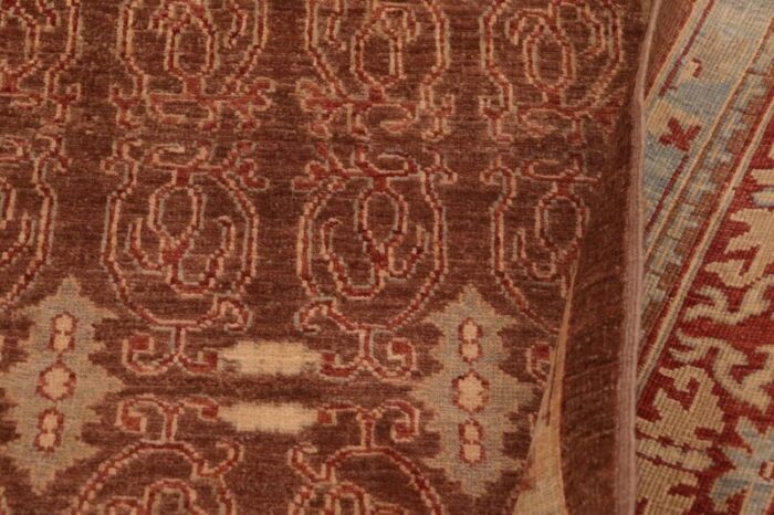 1990s oriental ziegler brown rust hand knotted wool rug 811 x 119 7188