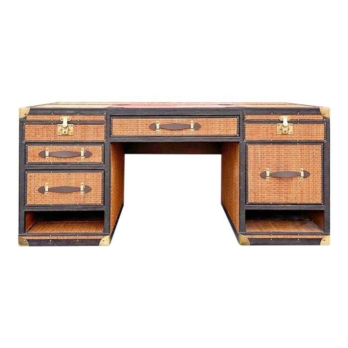 1990s palm beach regency stiles brothers steamer trunk coffee table 0937