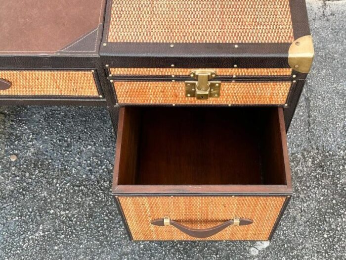 1990s palm beach regency stiles brothers steamer trunk coffee table 6116