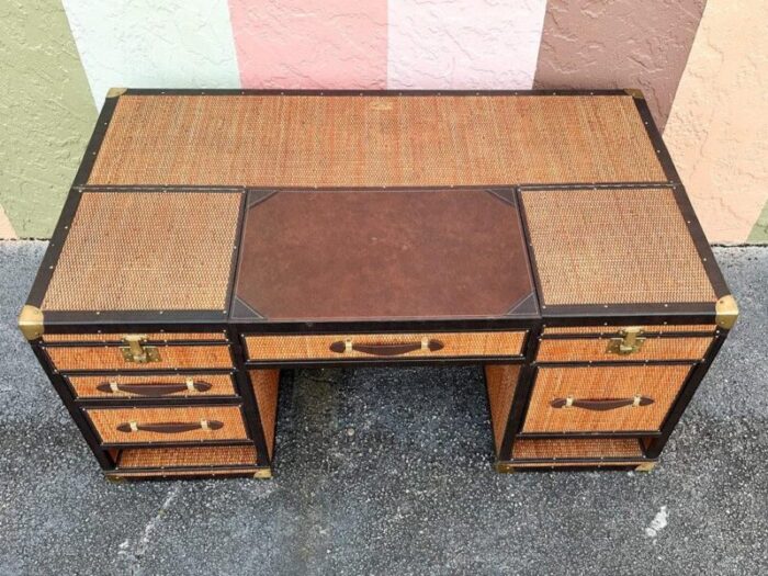 1990s palm beach regency stiles brothers steamer trunk coffee table 8139