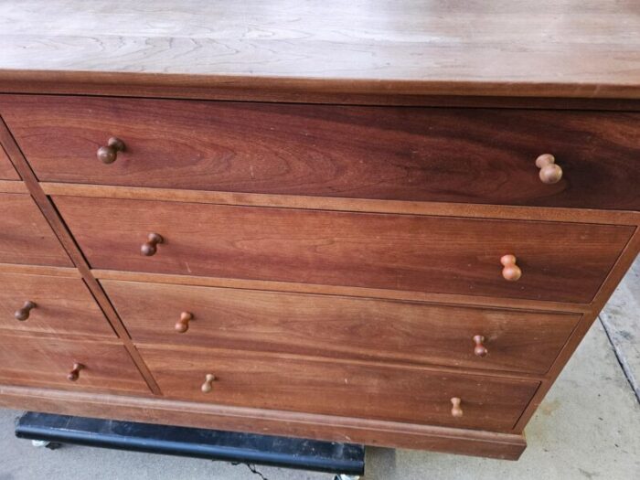 1990s stickley mission arts and crafts 8 drawer bedroom dresser walnut 5631