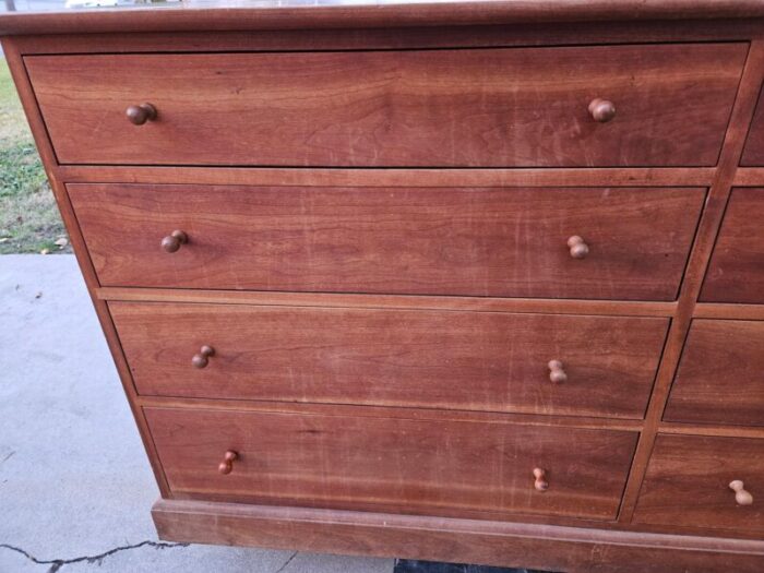 1990s stickley mission arts and crafts 8 drawer bedroom dresser walnut 9598