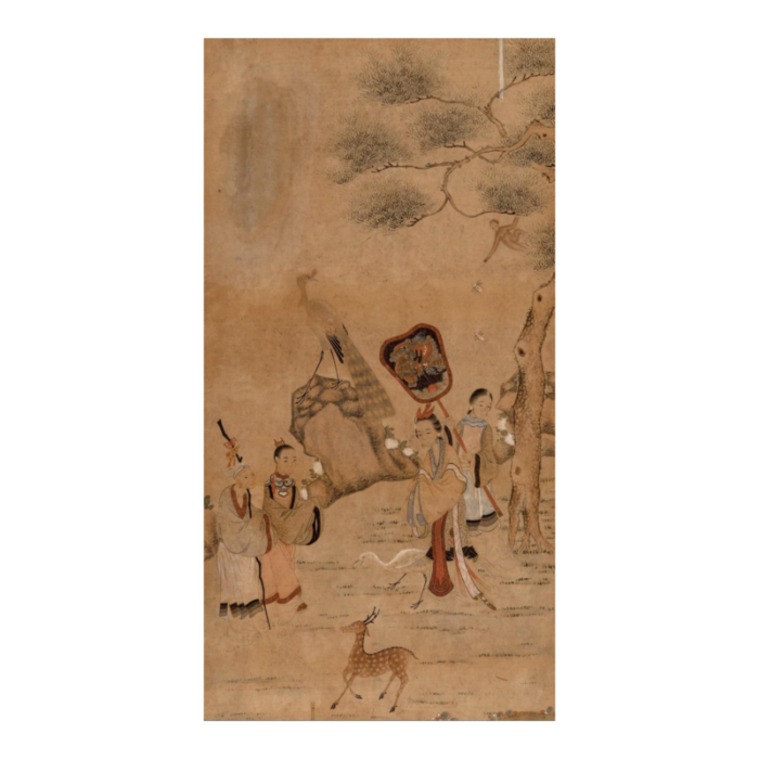 19th century chinese school framed painting on silk 6197