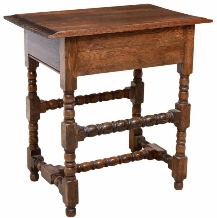 19th century country english chippendale style oak end table 9828