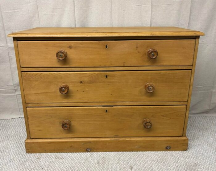 19th century english pine chest of drawers 8313