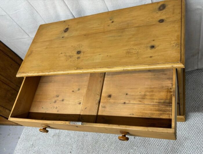 19th century english pine chest of drawers 8570