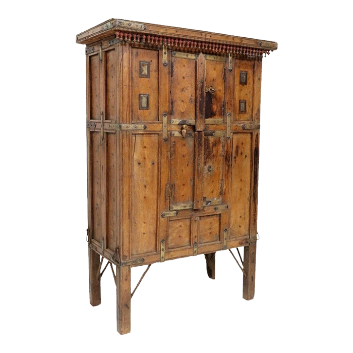 19th century india carved folk art kitchen cupboard 3403