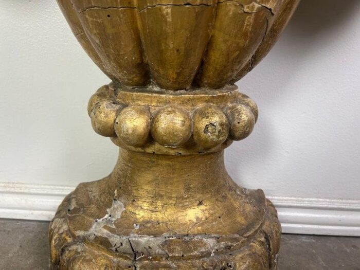 19th century monumental italian giltwood urn 2590