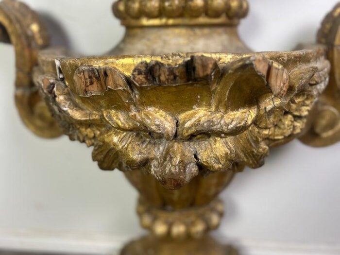 19th century monumental italian giltwood urn 5051