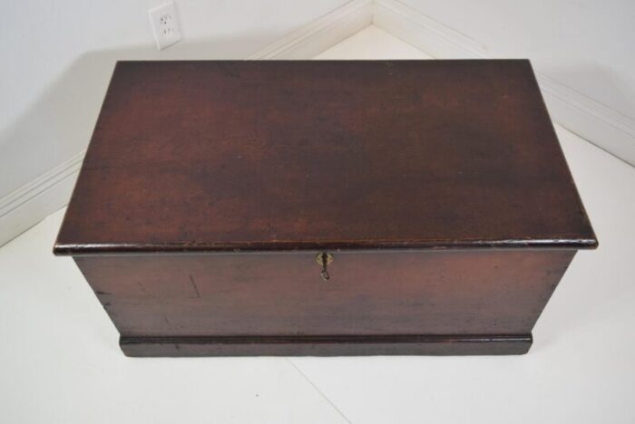 19th century old wooden red trunk 1901