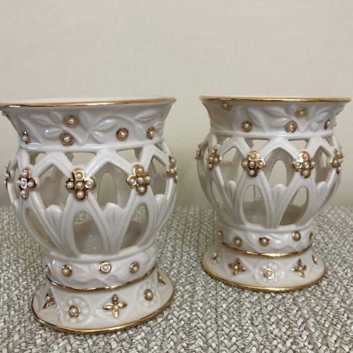 2000s lenox illuminations florentine and pears votives set of 2 2259