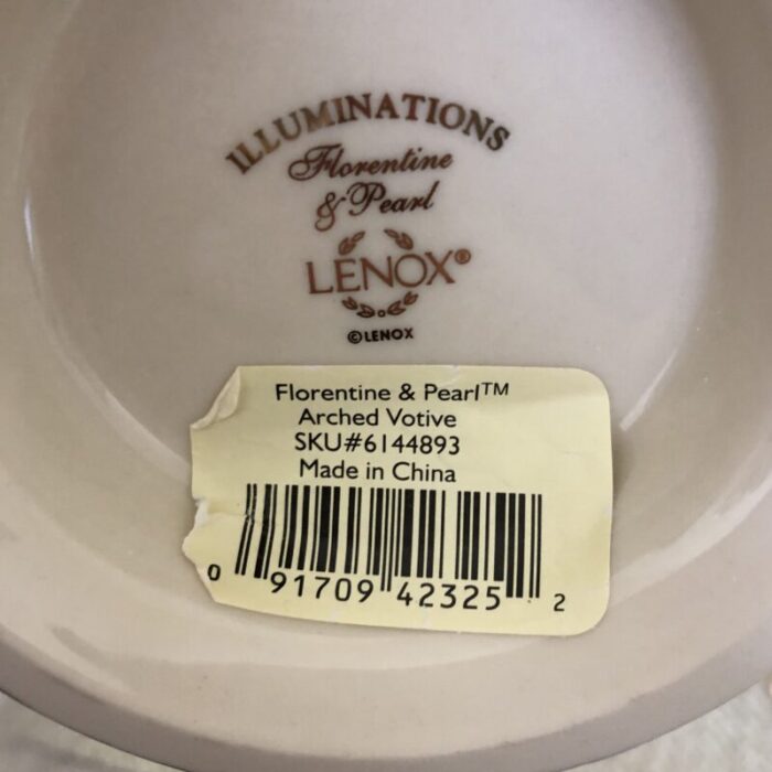 2000s lenox illuminations florentine and pears votives set of 2 4325