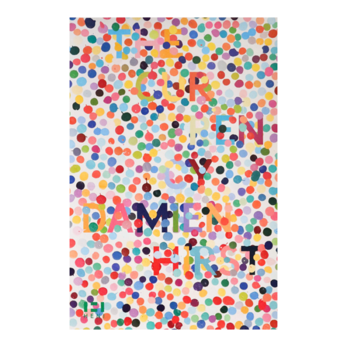 2016 british exhibition poster the currency damien hirst colored smaller dots heni gallery london 0759