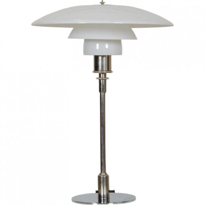 4 3 nickel table lamp from poul henningsen 1940s 1