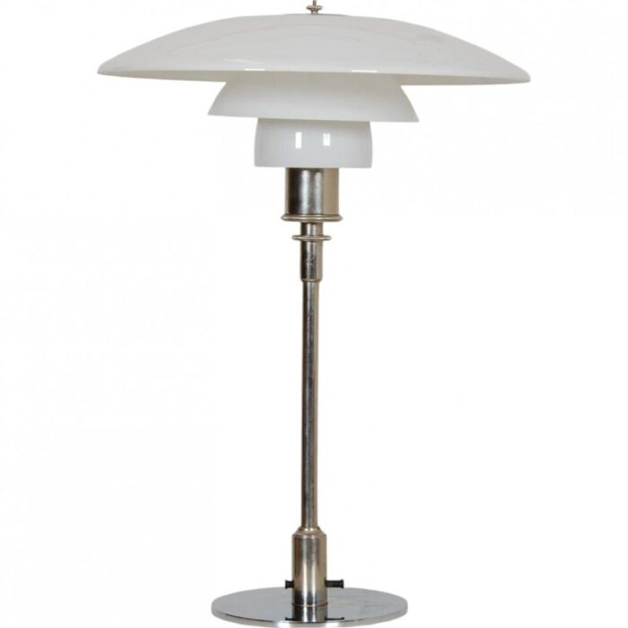 4 3 nickel table lamp from poul henningsen 1940s 4