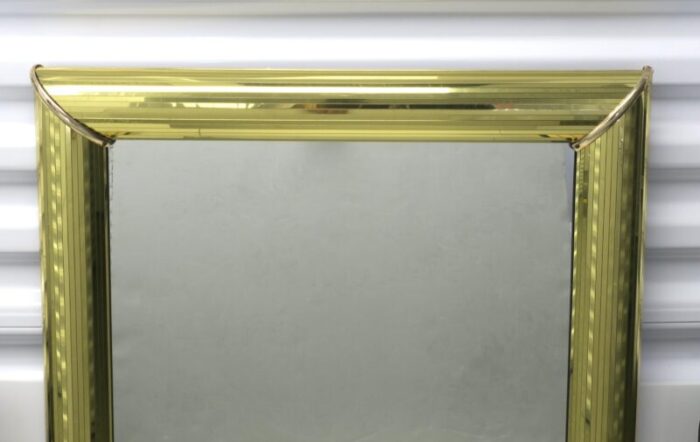 80s modern disco gold full length wall or floor mirror 3292