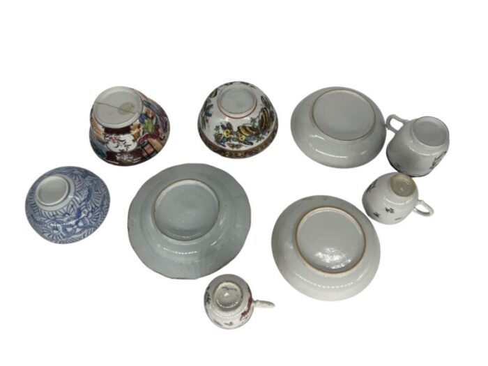 9 pc chinese export porcelain instant starter collection including armorial 5856