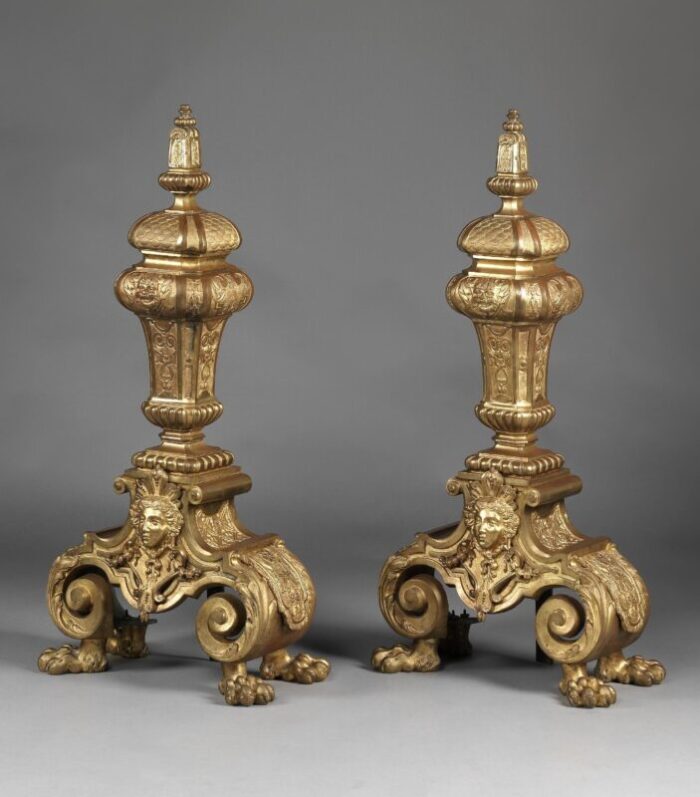 B65019 Pair of Ormolu Chenets crop master