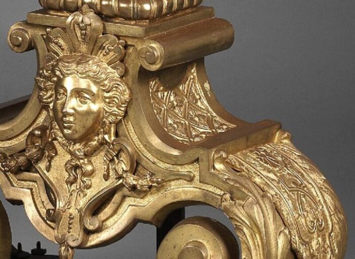 B65019 Pair of Ormolu Chenets detail 2 master