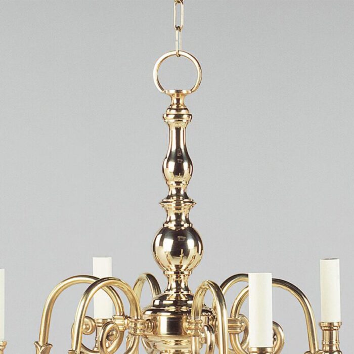 Dutch Queen Anne Brass Chandelier 3 master