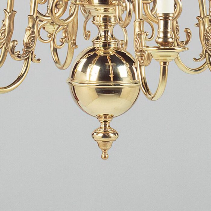 Dutch Queen Anne Brass Chandelier 4 master