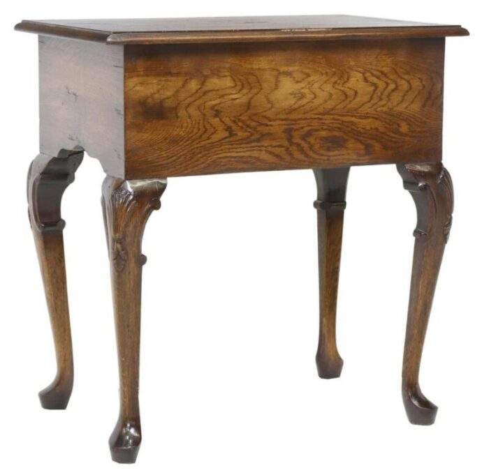 ENGLISH QUEEN ANNE STYLE OAK LOWBOY HALL TABLE 5 master