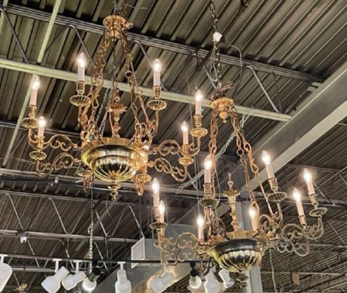 GNB Brass Chandeliers Lit org