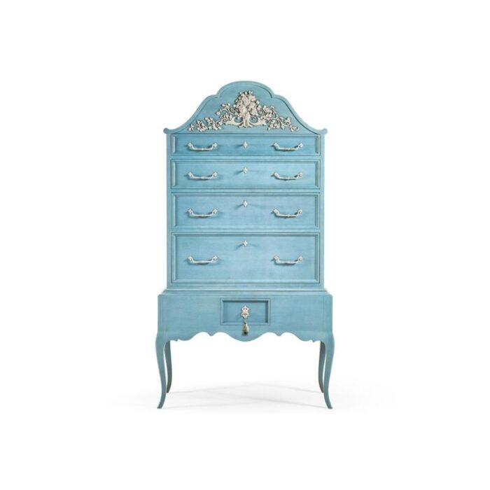 Queen Anne Style Painted Highboy 2 master