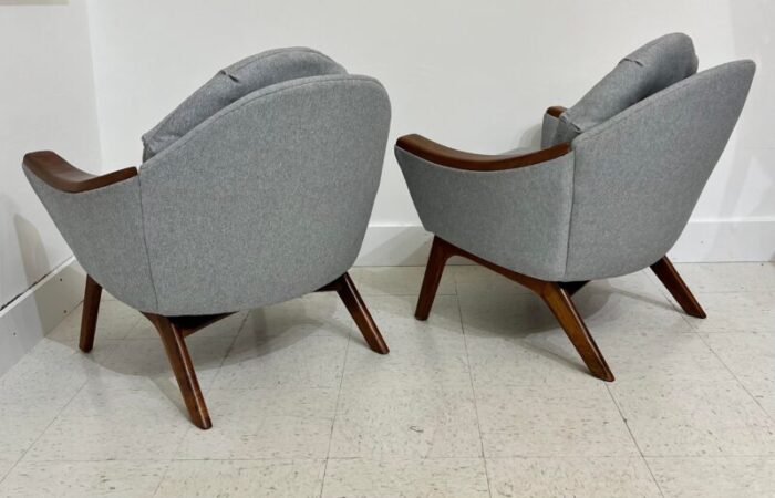 adrian pearsall for craft associates mid century modern lounge chairs model 1806 c a pair 2685