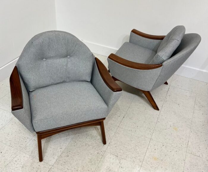 adrian pearsall for craft associates mid century modern lounge chairs model 1806 c a pair 3542