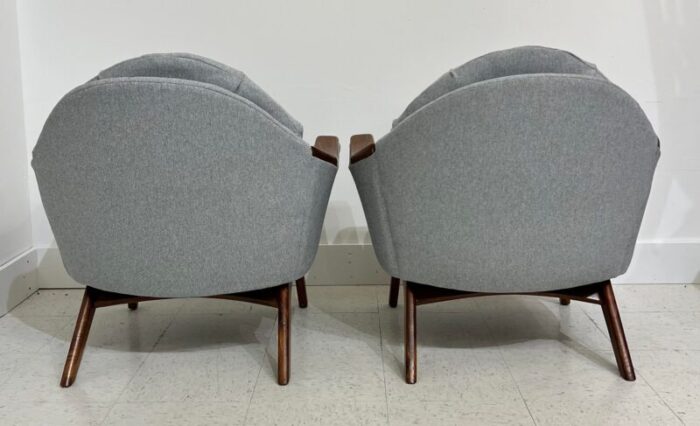 adrian pearsall for craft associates mid century modern lounge chairs model 1806 c a pair 4586