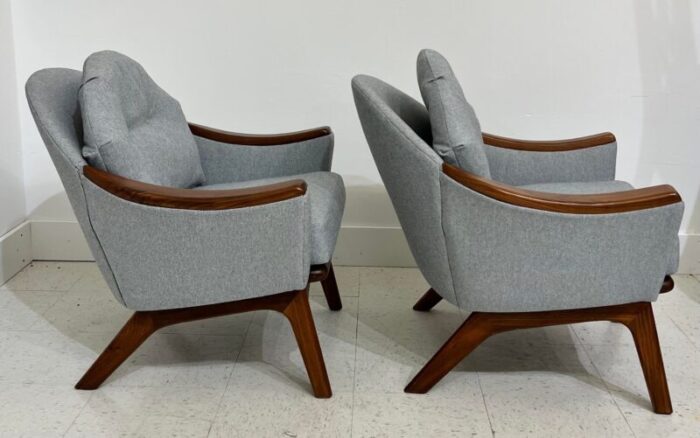 adrian pearsall for craft associates mid century modern lounge chairs model 1806 c a pair 7378