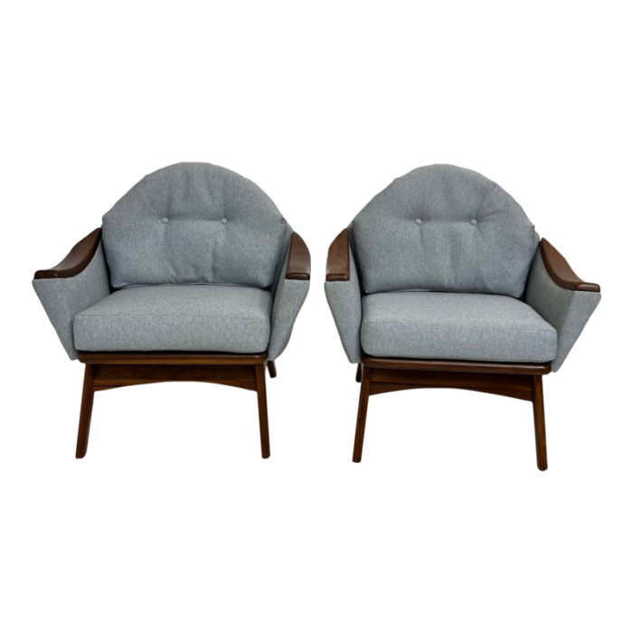 adrian pearsall for craft associates mid century modern lounge chairs model 1806 c a pair 8104