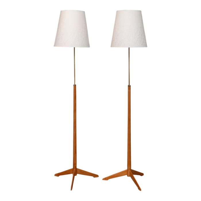 alf svensson floor lamps for bergboms model g 34 a pair 9062