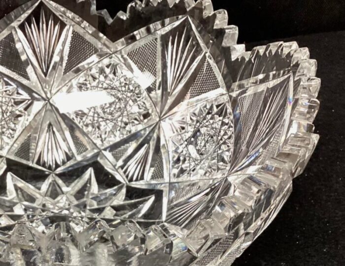 american brillant cut crystal glass bowl 2663