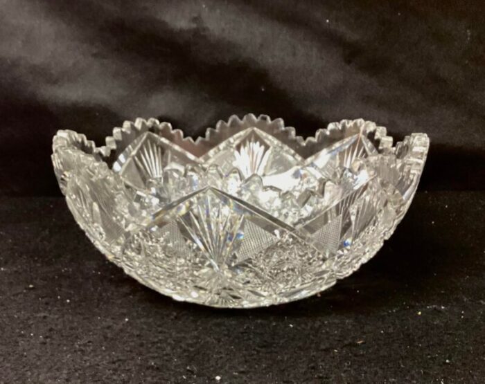 american brillant cut crystal glass bowl 6062