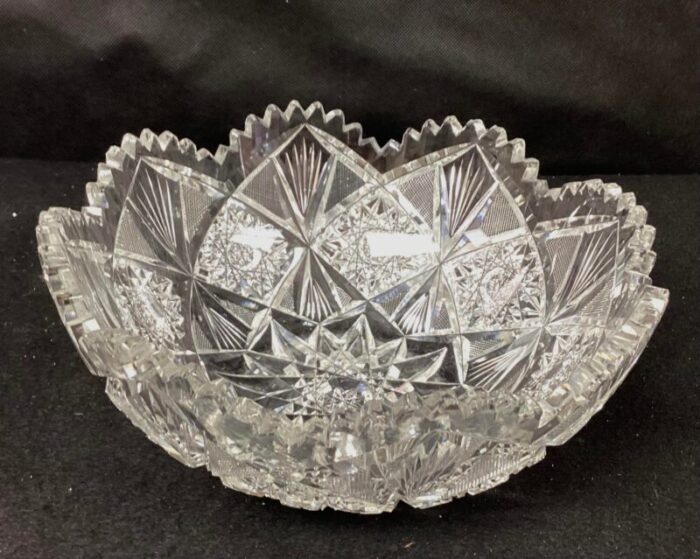 american brillant cut crystal glass bowl 6796