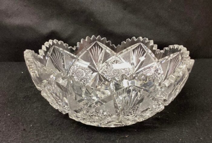 american brillant cut crystal glass bowl 7034