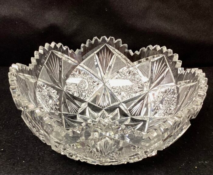 american brillant cut crystal glass bowl 9896