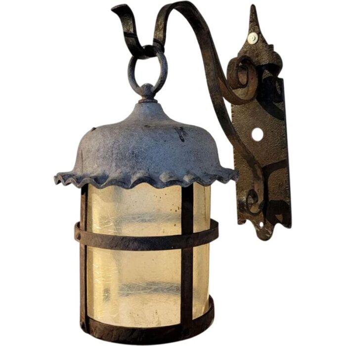 american lafayette hughes mansion exterior wrought iron one light lantern sconce 1125