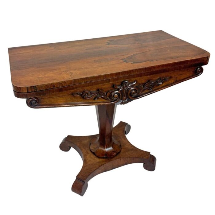 an antique william iv rosewood period card table and side table english ca 1835 1814