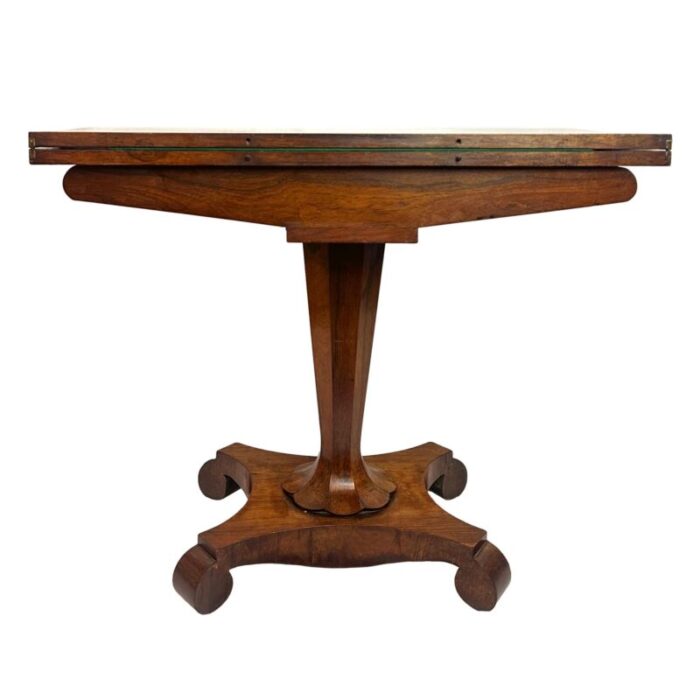 an antique william iv rosewood period card table and side table english ca 1835 4799