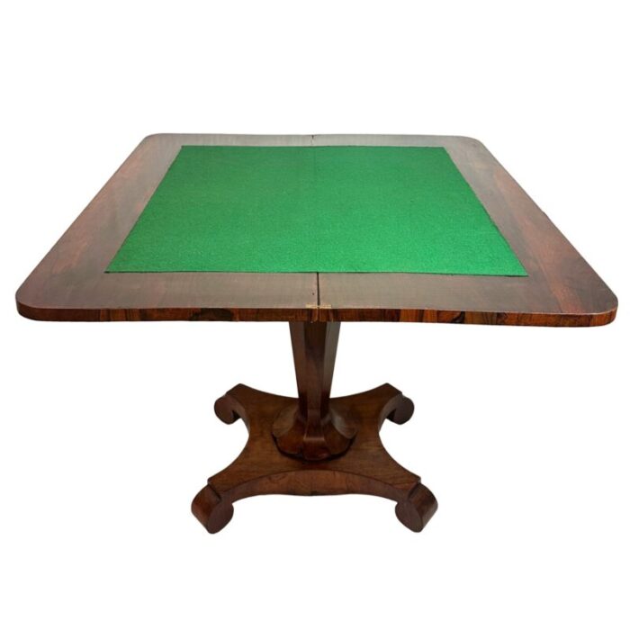 an antique william iv rosewood period card table and side table english ca 1835 8453