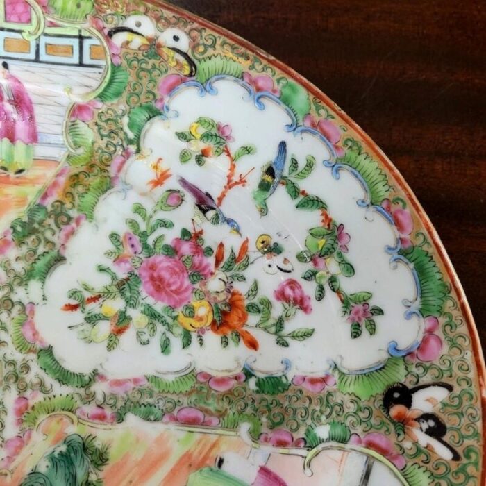 antique 19th c chinese export rose medallion oval platter 2040