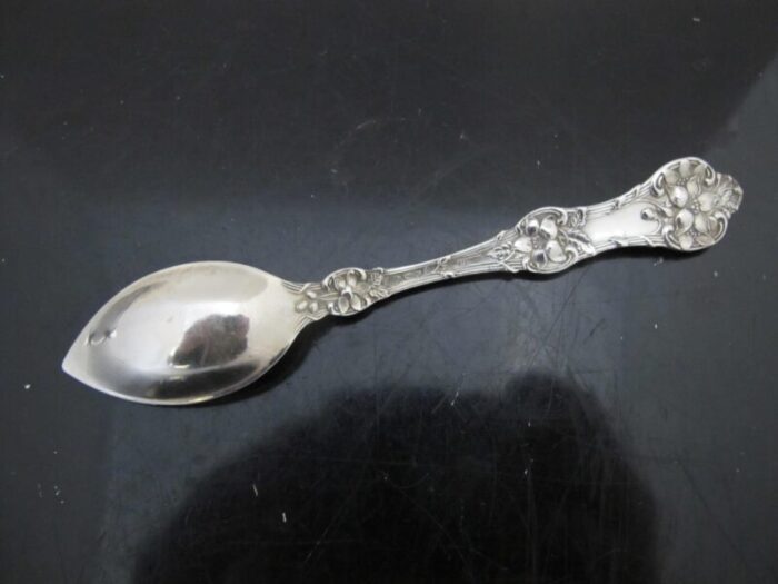 antique alvin sterling silver old orange blossom 5 78 citrus spoon set of 3 3614