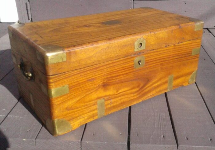 antique camphor campaign trunk england 1850s 0528